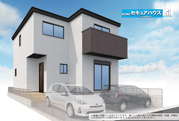 刈谷市野田町1期 全2棟の外観パース|【2号棟パース】
■株式会社　セキュアハウス■
住宅ローンに強く、知識、経験豊富なスタッフ在籍
お客様に寄り添い、ご成約後もサポート致します。