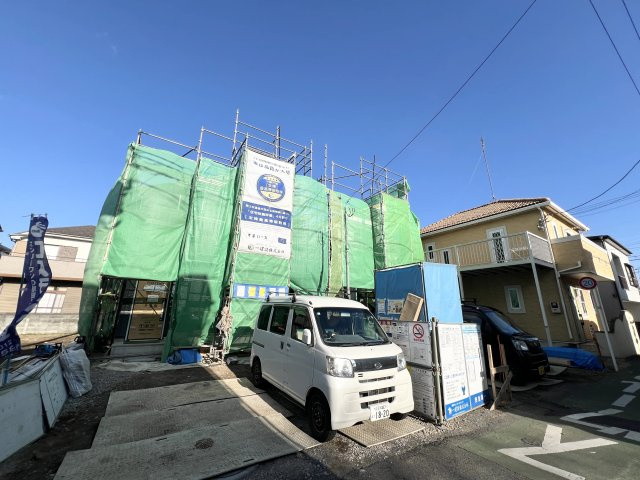 立川市上砂町3丁目　新築戸建の前面道路含む現地写真