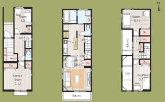【間取り】 | 南区鶴田208①　新築戸建 | 間取図　※図面と現況が異なる場合は現況優先といたします。