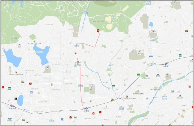 尾張旭市柏井町弥栄の売地の地図