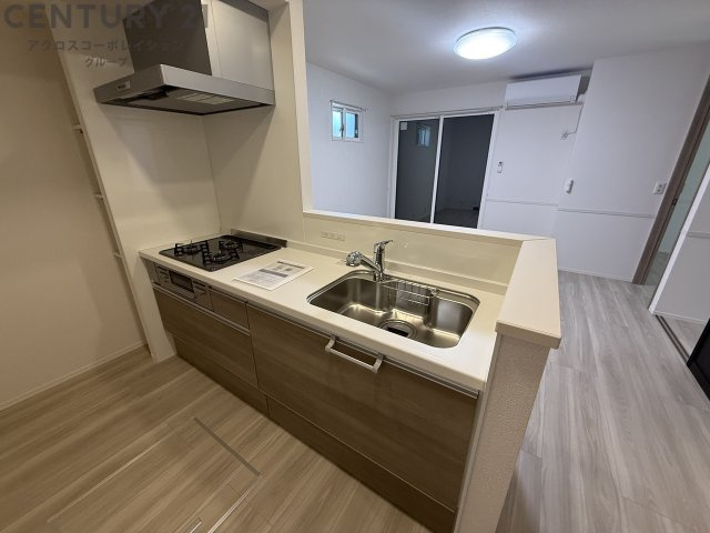 システムキッチン3口ガスコンロ・魚焼きグリル