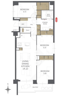 【間取り】ダイヤモンドスクエア前橋 