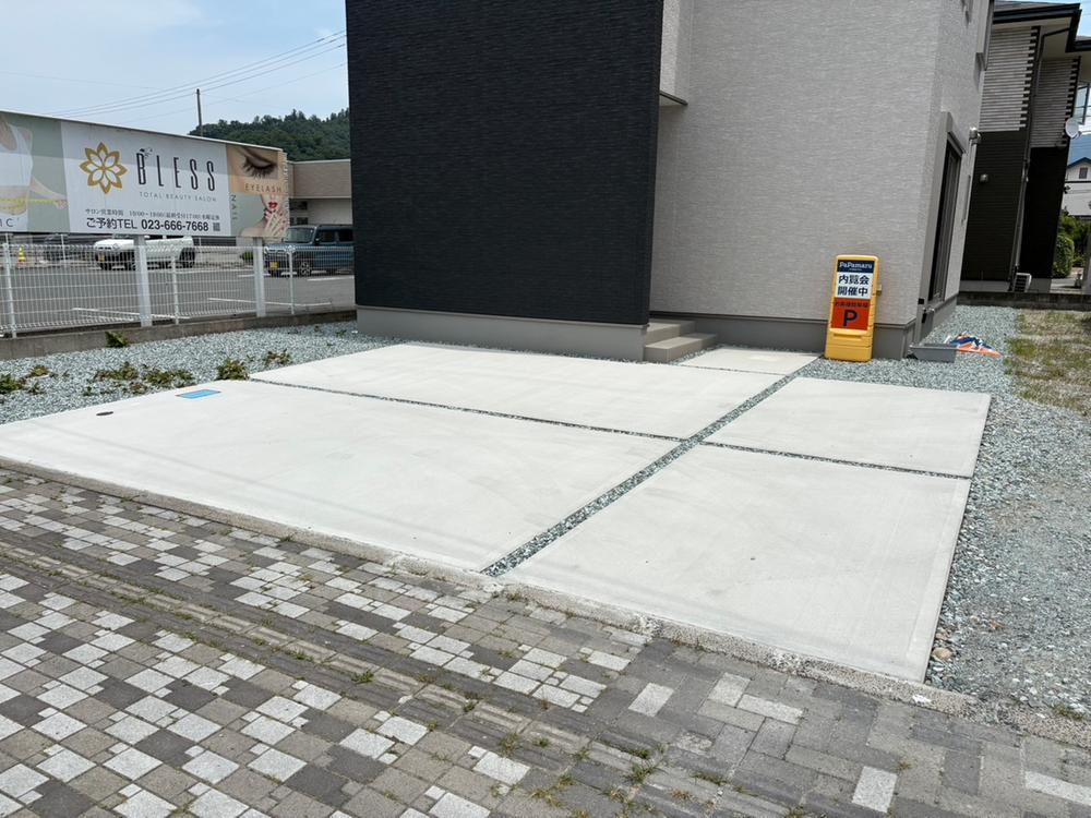 天童市南町【新築建売】の駐車場|現地外観写真。内覧予約受付中！