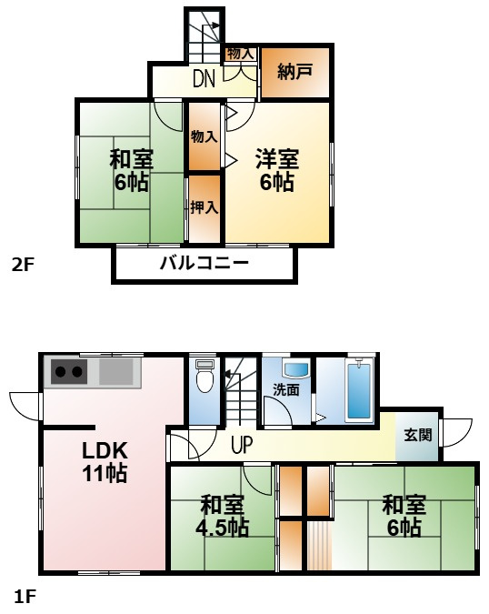 千町貸家の間取り