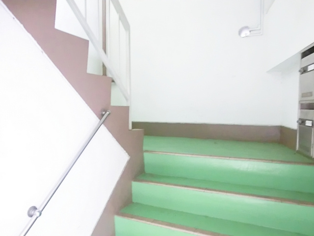 村上マンションのその他共用部分|幅広の階段です