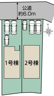 【区画図】 | 郡山市安積荒井2丁目新築一戸建て2棟