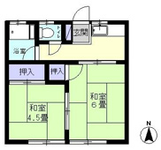最上階・角部屋の２Ｋ