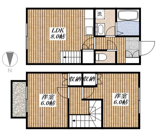 絹の道B棟の間取り