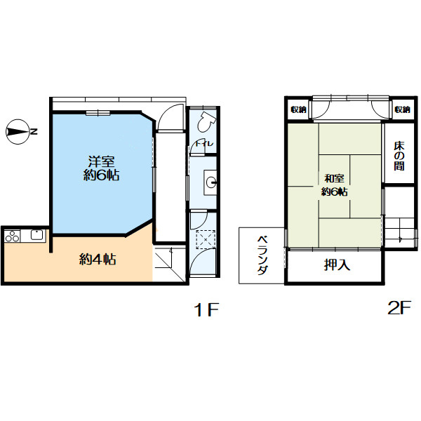 紫野下門前町貸家の間取り
