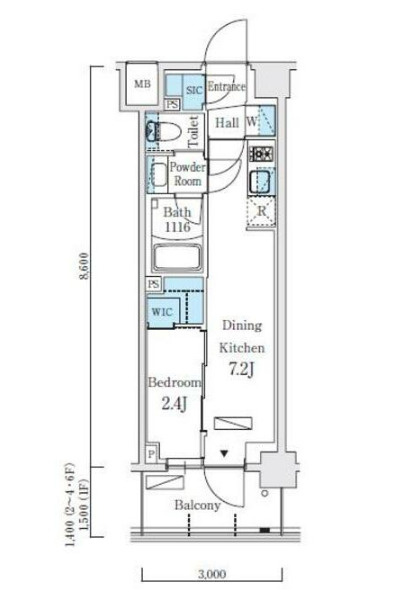 リビオメゾン東北沢の間取り