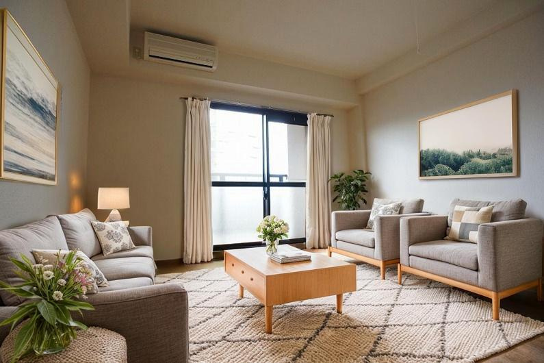 セルフィール西原の居間・リビング|CGで家具等を配置したものです。実際に家具等は含まれません。