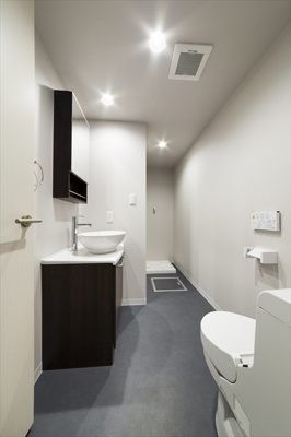 【洗面所】 | ラブリーレジデンス相模原 | 広い洗面スペース