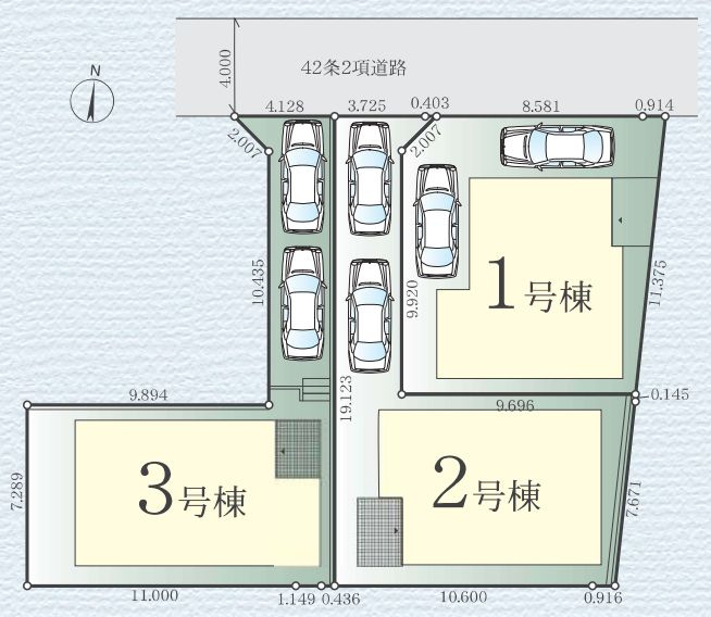 伊勢原市東大竹新築戸建て　1期3号棟の区画図|区画図「伊勢原市東大竹新築戸建て」