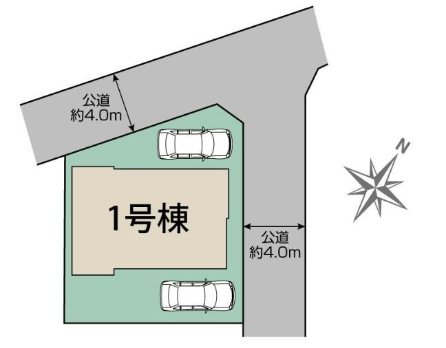 南区東大沼4丁目新築戸建て　1号棟の区画図|区画図「南区東大沼4丁目新築戸建て」