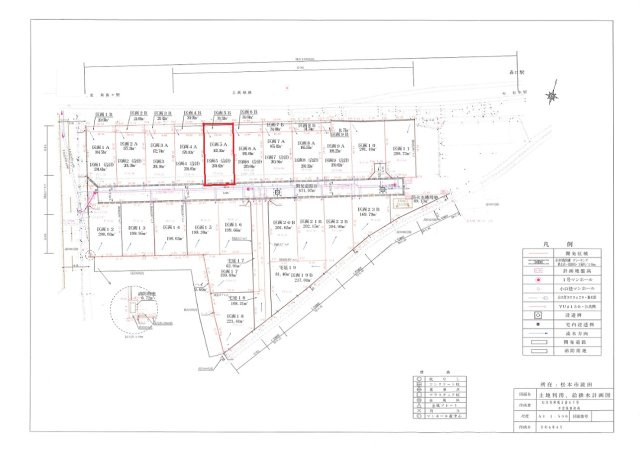 松本市波田森口の区画図