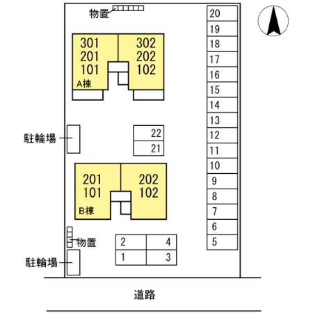 セジュールRa・Si・Sa　Aの区画図