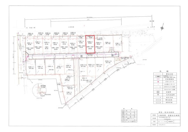 松本市波田森口の区画図
