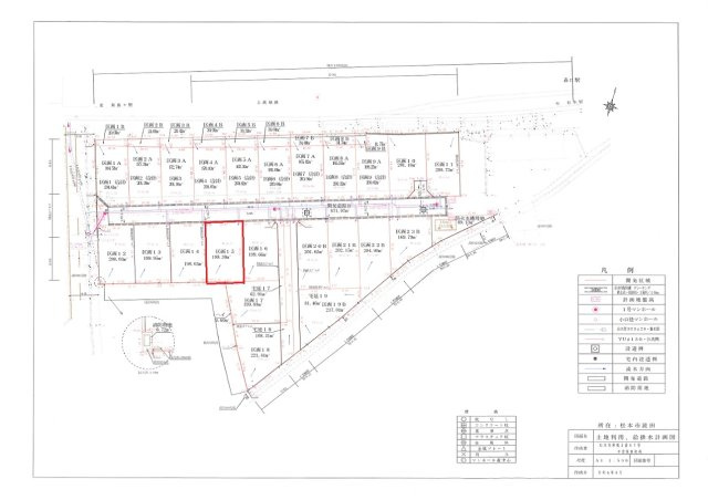 松本市波田森口の区画図