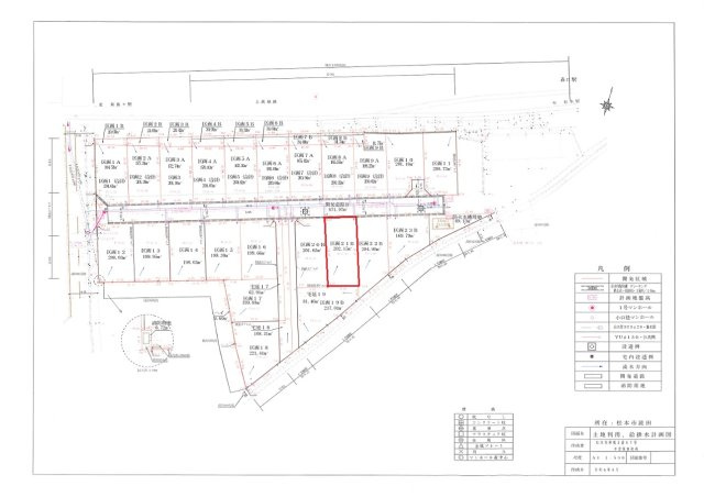 松本市波田森口の区画図