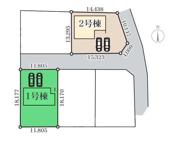 【区画図】 | リーブルガーデン.S渋川市行幸田第2ー① | ヤオコーすぐそば(270ｍ)でお買い物便利！