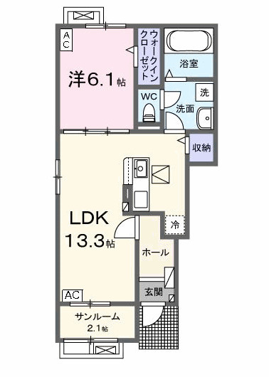 クラールⅡ　Ａの間取り