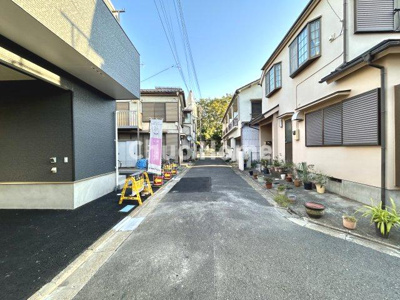 【前面道路含む現地写真】 | 江戸川区大杉1丁目新築分譲住宅 | 全面道路