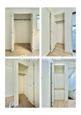 【収納】 | 江戸川区大杉1丁目新築分譲住宅 | 居室にはクローゼットを完備し、自由度の高い家具の配置が叶うシンプルな空間です。お子様の成長と必要になる子供部屋を与えるにはぴったりの間取りですね。