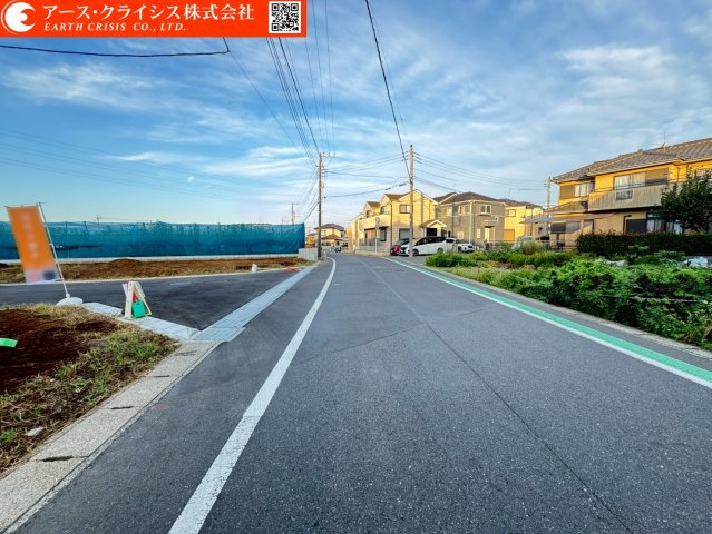【前面道路含む現地写真】 | 船橋市大穴南14期　全7区画 | 約6ｍの開発道路となります。