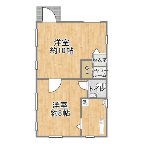売中古戸建　天竜区横川の間取り|スッキリとした間取り☆彡シャワールームもついております！！