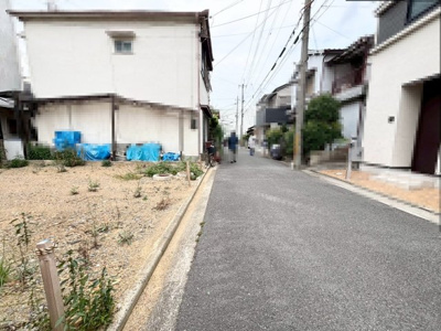 【前面道路含む現地写真】 | 高槻市松川町　売土地