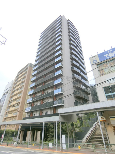 ザ・パークハビオ大森山王の外観|2025年7月築　RC鉄筋コンクリート造地上18階建て総戸数115戸
東京都大田区山王2丁目　JR京浜東北根岸線大森駅徒歩2分、京浜急行本線大森海岸駅徒歩12分