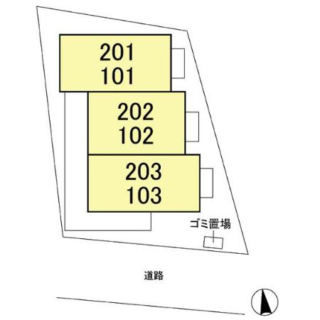 RYM壱番館の区画図