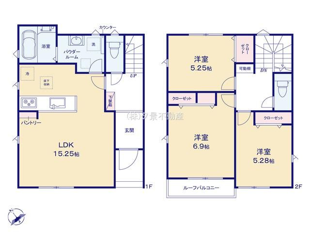 《仲介手数料無料》南区大字広ヶ谷戸581新築一戸建てリナージュの間取り