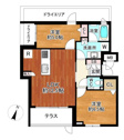 【間取り】 | ２LDKファミリータイプ