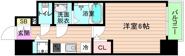 大阪市都島区中野町１丁目の賃貸マンションの間取り