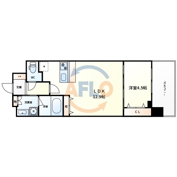 スプランディッド中百舌鳥の間取り|スプランディッド中百舌鳥　開放感のある間取り