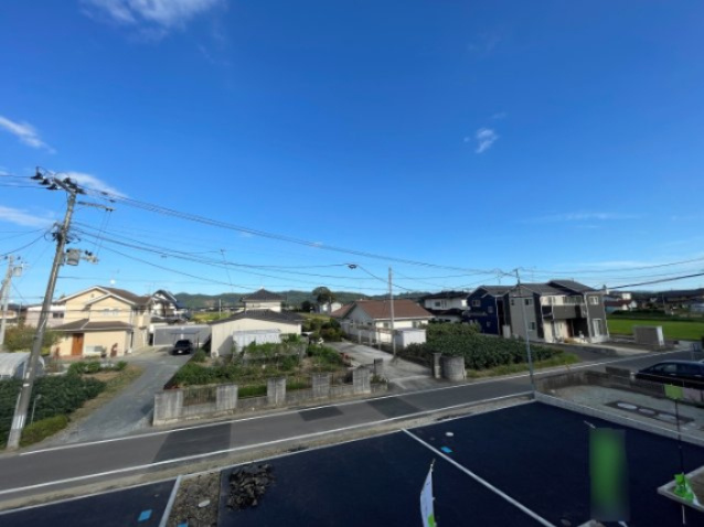 新築戸建・新築建売　柴田町船岡字上大原【耐震+制震】東船岡小・船岡中の展望|開けた眺望で済んだ青空がきれいですね！