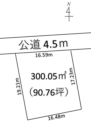 【土地図】 | 深谷市田中　750万　土地