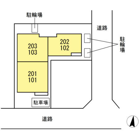 グレイスパール平和台の区画図