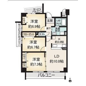 OSM植田・壱番館の間取り