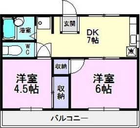 神の倉ハイツIの間取り