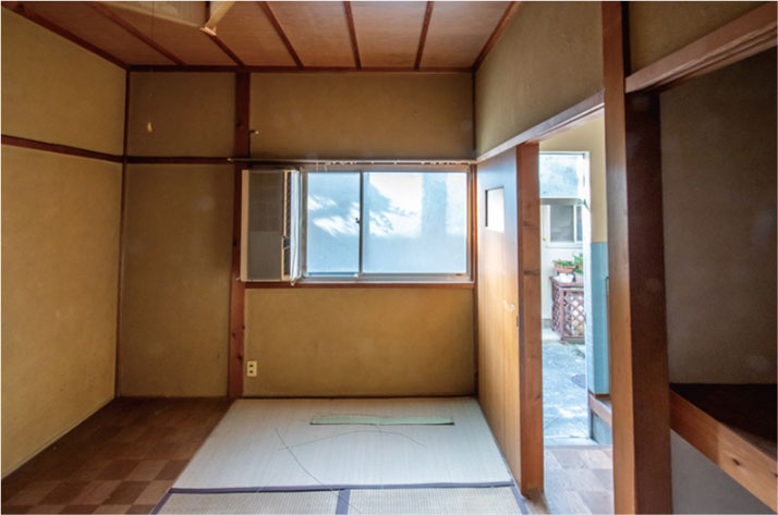 正面通大和大路西入茶屋町の和室