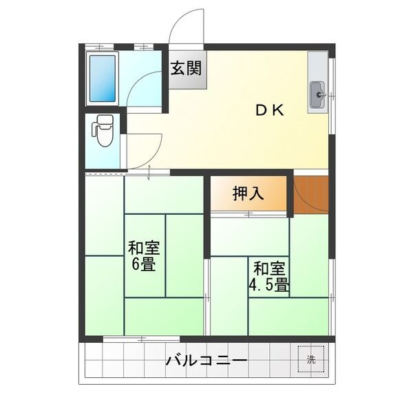 山喜多コーポの間取り