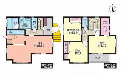 【間取り】 | 【仲介手数料０円】厚木市山際　新築一戸建て | 厚木市山際　新築一戸建て
