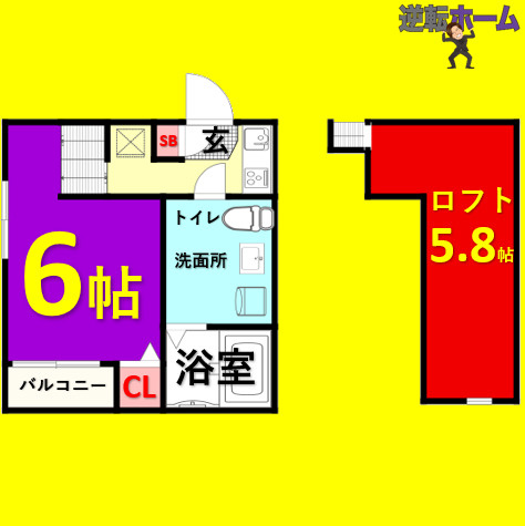 HUMMING LIFE新栄　名古屋市賃貸　仲介手数料無料の間取り