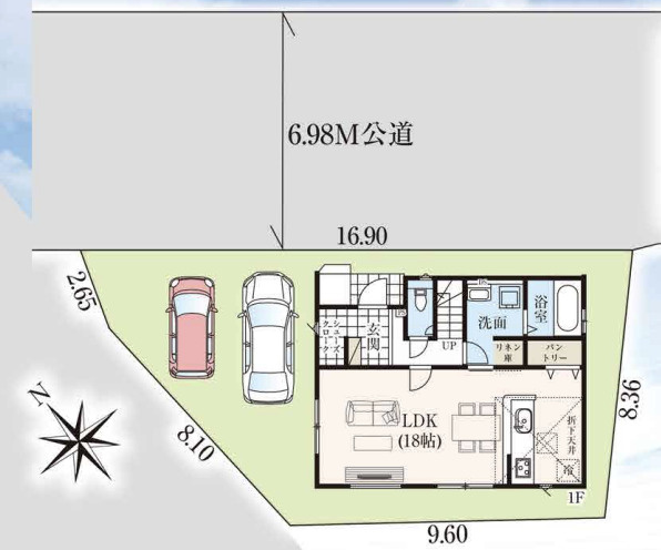 【区画図】 | 白岡市白岡6期　GRAFAREDESIGN 　新築戸建　全1棟　1号棟