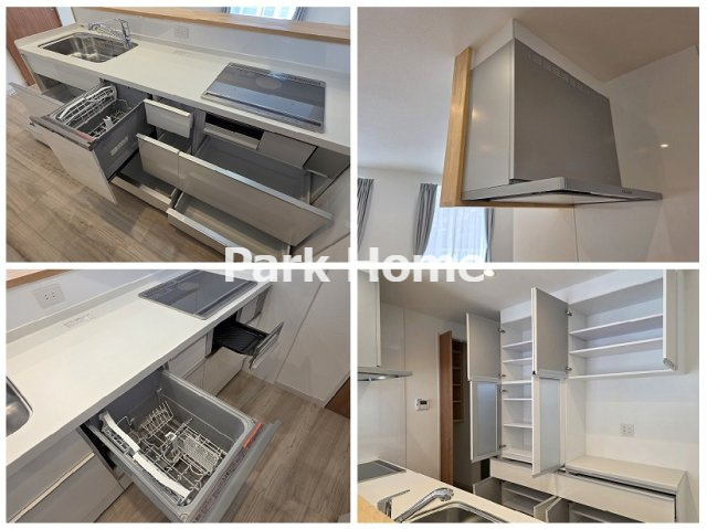 高知市福井町 -B号地- 新築戸建てのキッチン|食洗機付き・システムキッチン＆カップボード