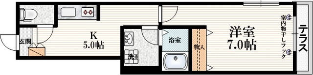 Patio梅丘の間取り|角部屋です
