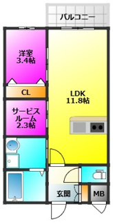 【間取り】 | LIFEFIELD曰佐～ライフフィールド～