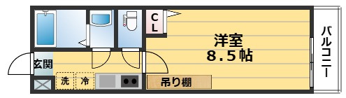 フラッティ谷口園町の間取り